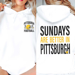 Sundays Are Better In Pittsburgh Graphic Hoodie - Limeberry Designs