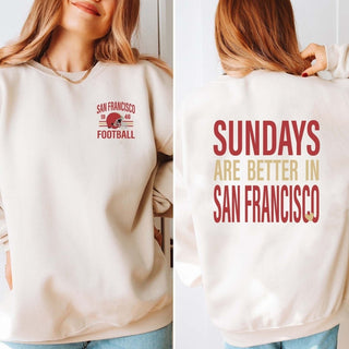 Sundays Are Better In San Francisco Graphic Sweatshirt - Limeberry Designs