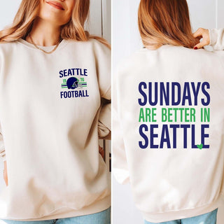 Sundays Are Better In Seattle Graphic Sweatshirt + Hoodie - Limeberry Designs