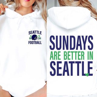 Sundays Are Better In Seattle Graphic Sweatshirt + Hoodie - Limeberry Designs
