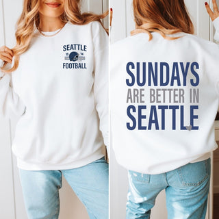 Sundays Are Better In Seattle Graphic Sweatshirt + Hoodie - Limeberry Designs