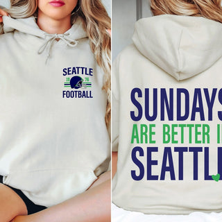 Sundays Are Better In Seattle Graphic Sweatshirt + Hoodie - Limeberry Designs
