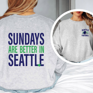 Sundays Are Better In Seattle Graphic Sweatshirt + Hoodie - Limeberry Designs