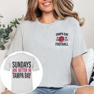 Sundays Are Better In Tampa Bella Graphic Tee With Front And Back Design - Limeberry Designs