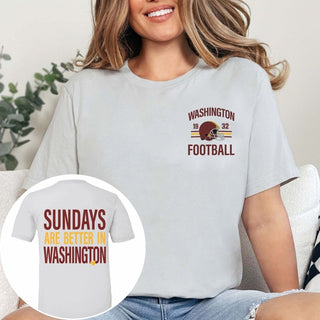 Sundays Are Better In Washington D.C. Bella Graphic Tee With Front And Back Design - Limeberry Designs