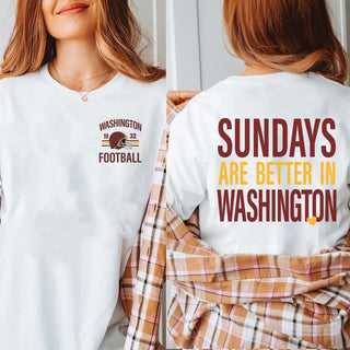 Sundays Are Better In Washington D.C. Bella Graphic Tee With Front And Back Design - Limeberry Designs