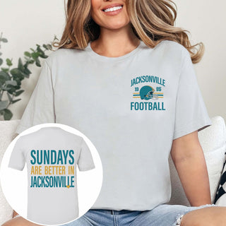 Sundays Are Better In Jacksonville Bella Graphic Tee With Front And Back Design