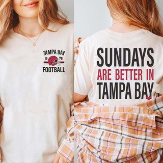 Sundays Are Better In Tampa Bella Graphic Tee With Front And Back Design