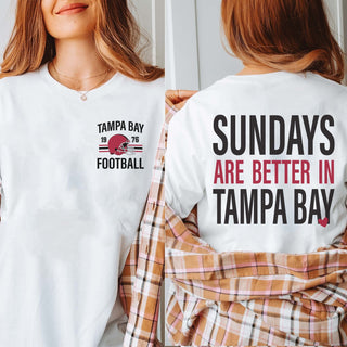 Sundays Are Better In Tampa Bella Graphic Tee With Front And Back Design