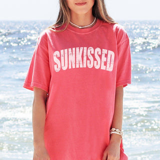 Sunkissed Distressed White Comfort Color Wholesale Tee - Fast Shipping - Limeberry Designs