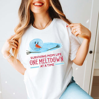 Surviving Mom Life One Meltdown At A Time Bella Graphic Tee - Limeberry Designs