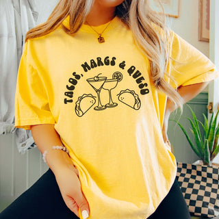 Tacos Margs Queso Comfort Color Wholesale Tee - Quick Shipping - Limeberry Designs