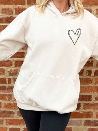 Tailgate Football Repeat Front Back Print Hoodie - Limeberry Designs
