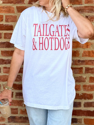 Tailgates and Hotdogs Comfort Color Tee - Limeberry Designs