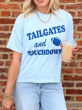 Tailgates and Touchdowns Boxy Comfort Color Tee - Limeberry Designs