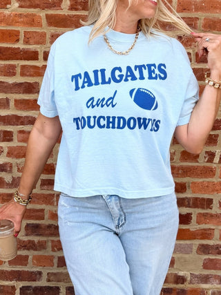 Tailgates and Touchdowns Boxy Comfort Color Tee - Limeberry Designs