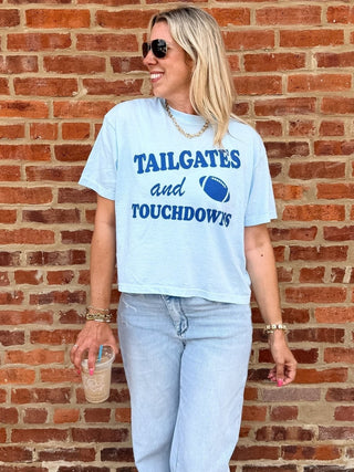 Tailgates and Touchdowns Boxy Comfort Color Tee - Limeberry Designs