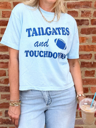 Tailgates and Touchdowns Boxy Comfort Color Tee - Limeberry Designs