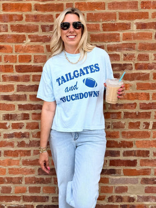 Tailgates and Touchdowns Boxy Comfort Color Tee - Limeberry Designs