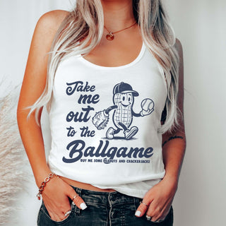 Take Me Out To The Ballgame With Peanut Graphic Tank - Limeberry Designs