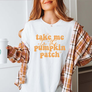 Take Me To The Pumpkin Patch Wholesale Bella Graphic Tee - Fast Shipping - Limeberry Designs