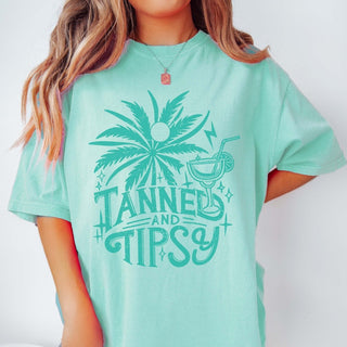 Tanned And Tipsy Comfort Color Tee - Limeberry Designs