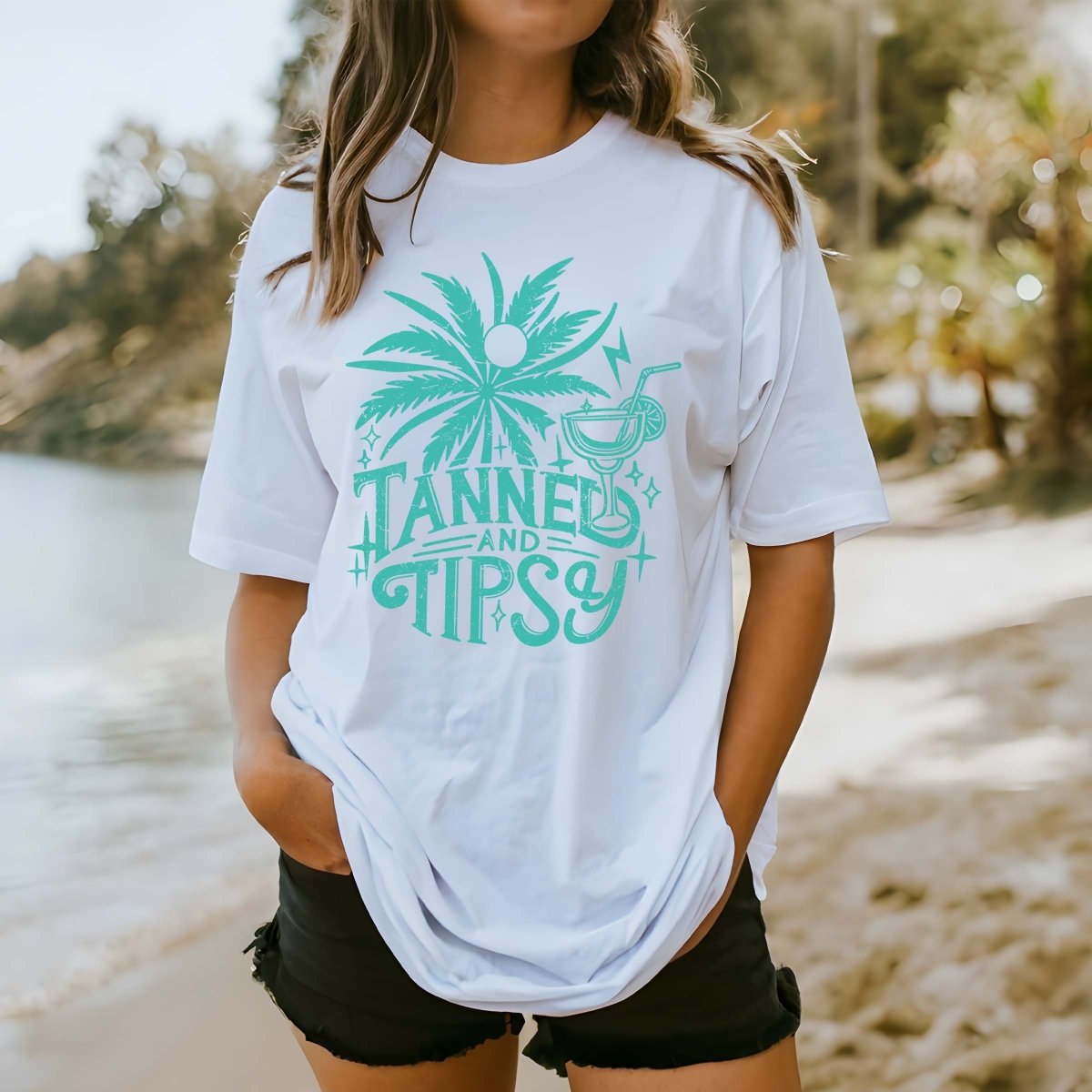 Tanned And Tipsy Comfort Color Wholesale Tee - Fast Shipping - Limeberry Designs