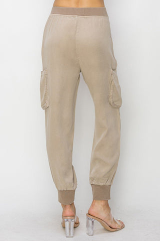 Taupe High Rise Haven Joggers - Limeberry Designs