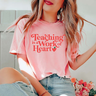 Teaching is a Work of Heart Bella Graphic Tee - Limeberry Designs