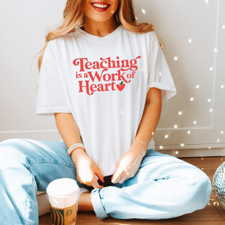 Teaching is a Work of Heart Bella Graphic Tee - Limeberry Designs