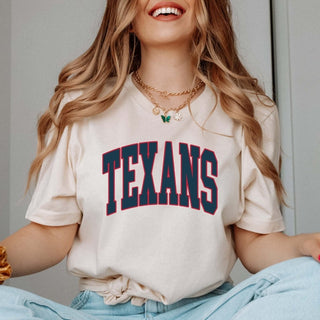 Texans Collegiate Letter Bella Graphic Tee - Limeberry Designs