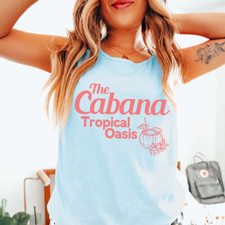 The Cabana Tropical Oasis Comfort Color Tank - Limeberry Designs