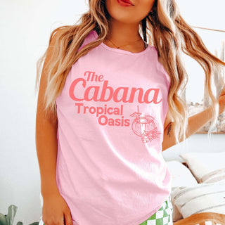 The Cabana Tropical Oasis Comfort Color Tank - Limeberry Designs