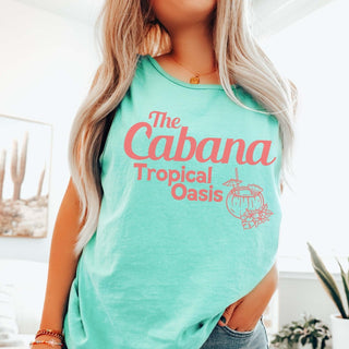 The Cabana Tropical Oasis Comfort Color Tank - Limeberry Designs