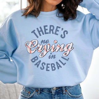 There's No Crying In Baseball Stitching Wholesale Sweatshirt - Fast Shipping - Limeberry Designs