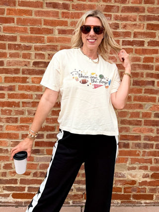 These Are the Days Football Boxy Comfort Color Tee - Limeberry Designs