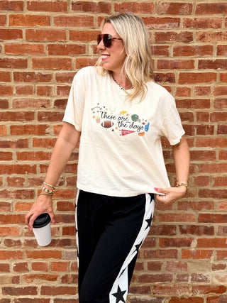 These Are the Days Football Boxy Comfort Color Tee - Limeberry Designs