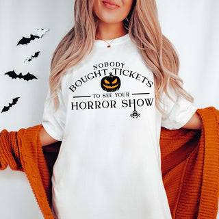 Tickets to your Horror Show Comfort Colors Wholesale Graphic Tee - Limeberry Designs