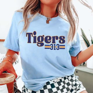 Tigers 313 Bella Graphic Tee - Limeberry Designs