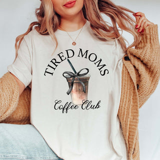 Tired Moms Coffee Club Bella Graphic Tee - Limeberry Designs