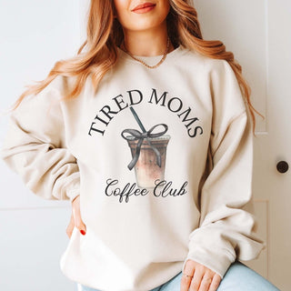 Tired Moms Coffee Club Graphic Sweatshirt - Limeberry Designs