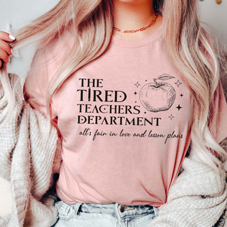 Tired Teachers Department Bella Graphic Tee - Limeberry Designs