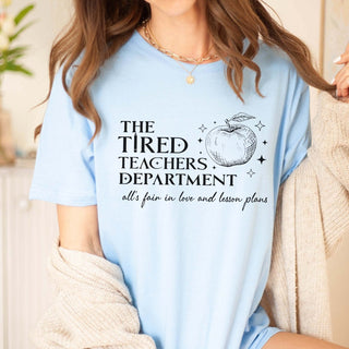 Tired Teachers Department Bella Graphic Tee - Limeberry Designs