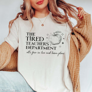 Tired Teachers Department Bella Graphic Tee - Limeberry Designs