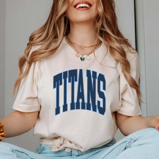 Titans Collegiate Letter Bella Graphic Tee - Limeberry Designs