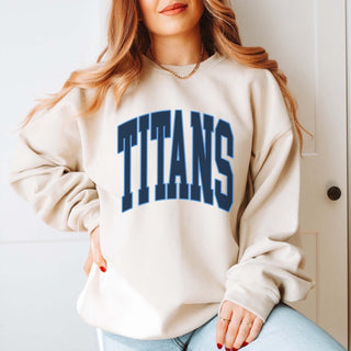 Titans Collegiate Letter Graphic Sweatshirt + Hoodie