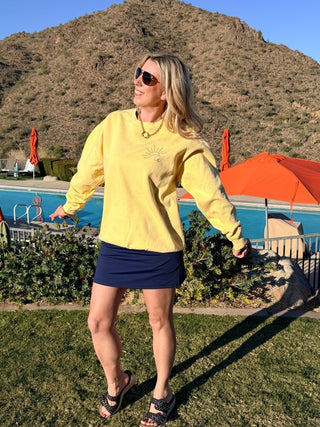 Travel Beach Repeat Comfort Color Crew Sweatshirt Front & Back Design - Limeberry Designs