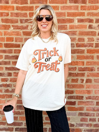 Trick Or Treat Candy Corn Comfort Color Tee - Limeberry Designs