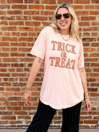 Trick Or Treat Orange Polka Dot Comfort Color Tee - Limeberry Designs