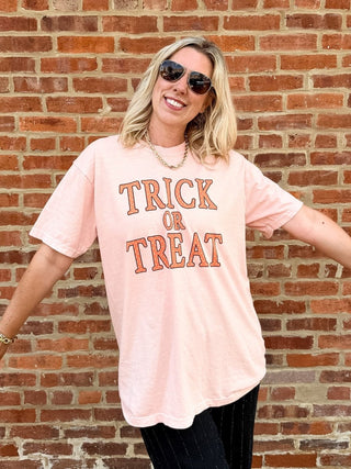 Trick Or Treat Orange Polka Dot Comfort Color Tee - Limeberry Designs
